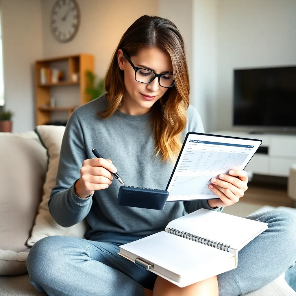 Persoon die Nederlandse belastingaangifte invult met laptop en documenten