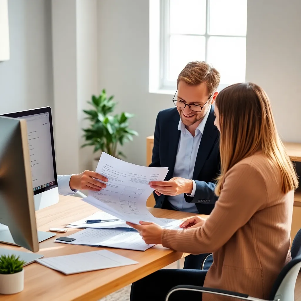 Belastingadviseur die cliënt helpt met belastingzaken