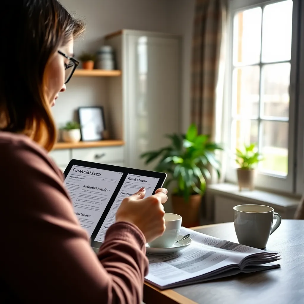 Persoon die belastingdocumenten bekijkt